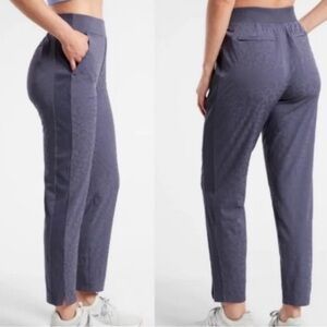 NWOT ATHLETA Brooklyn Ankle Pants Textured 16 Tall Blue